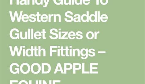 western saddle gullet size chart