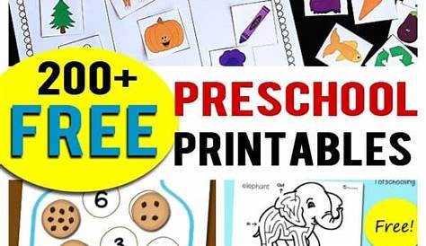 kindergarten printables free