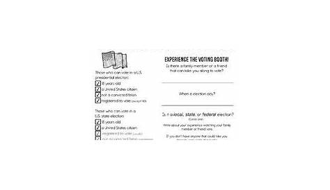 voting will you do it worksheets