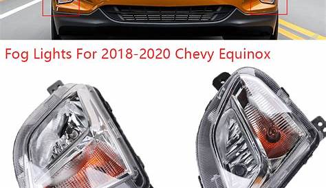 Left+Right Bumper Fog Lights w/Signal Lamps For 2018-2020 Chevy Equinox