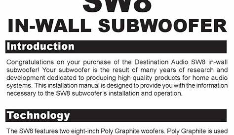 audiosource sw 15 owner's manual