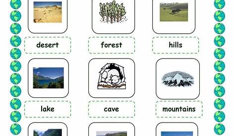 geographical terms worksheet