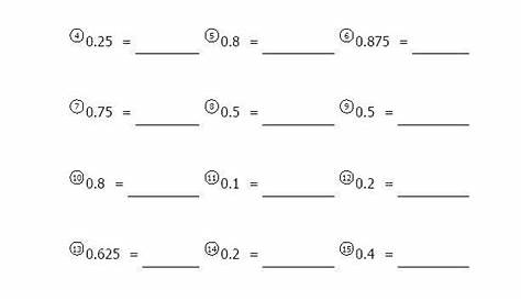 convert decimals to fraction worksheet maker free - converting