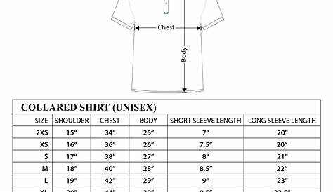 T Shirt Size Chart For Mens - Greenbushfarm.com