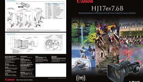 CANON HJ17EX7.6B BROCHURE & SPECS Pdf Download | ManualsLib