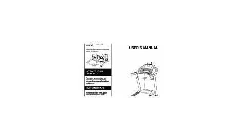 proform pftl69101 treadmill user manual