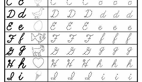lowercase cursive alphabet worksheet