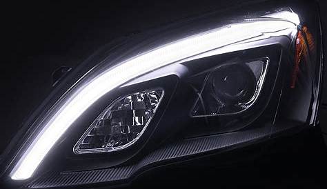 For 2007-2011 Honda CRV CR-V JDM Black LED DRL Projector Headlights