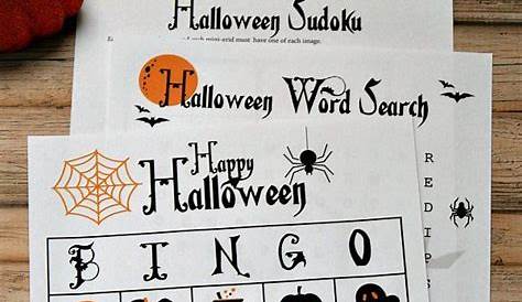 halloween printable games free