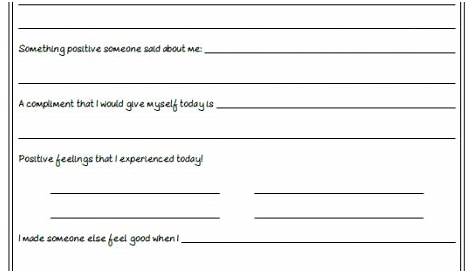 positive affirmation worksheet pdf