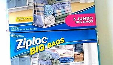 ziploc bags size chart