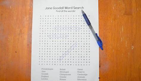 jane goodall worksheets