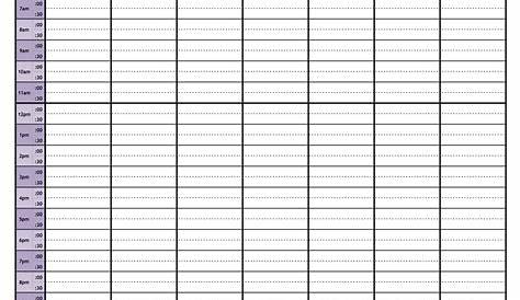 weekly planner printable with time slots
