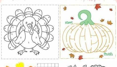thanksgiving printables for kindergarten