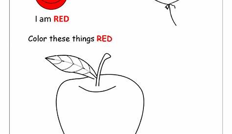 the color red worksheet