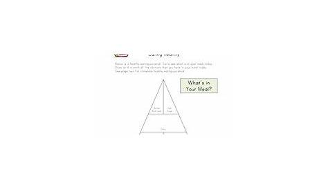 health pyramid worksheet for kindergarten