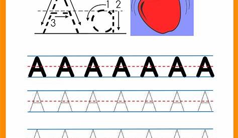 kindergarten trace letters worksheet