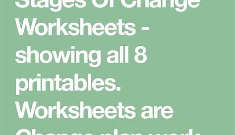 thinking for a change worksheets