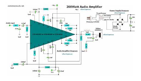 mini audio amplifier circuit diagram