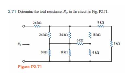 Solved Determine the total resistance, R_T, in the circuit | Chegg.com
