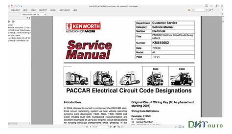 KENWORTH TRUCK SERVICE MANUAL FULL - Automotive Library