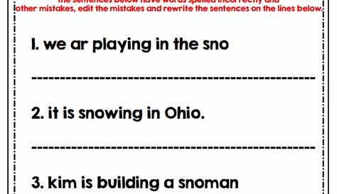 ️Daily Sentence Editing Worksheets Free Download| Goodimg.co