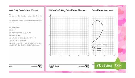 valentine's day coordinate graphing worksheets free