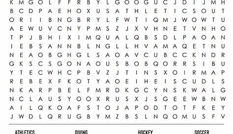 Printable Sports Word Search - Cool2bKids