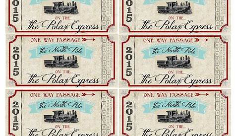 Polar Express Train Tickets Free Printable - Party Like a Cherry