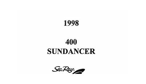 Sea Ray 1998 400 SUNDANCER Parts Manual | Manualzz