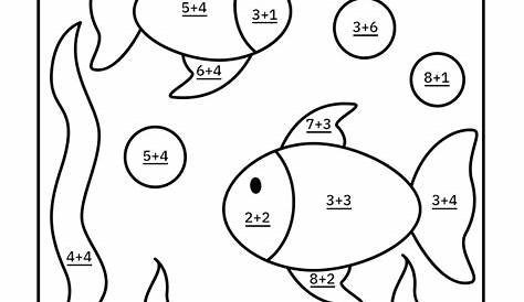 Addition Worksheet coloring pages for kids