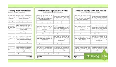 Bar Model Word Problems Worksheets - Worksheets Master