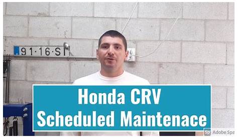 Honda CRV Scheduled Maintenance Guide - YouTube