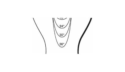 Necklace Length Chart. The model looks size small to medium. A larger neck size will change