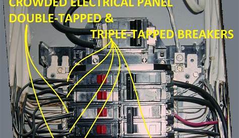 Double-Tapped Double Lugging Circuit Breaker Hazards Two wires under