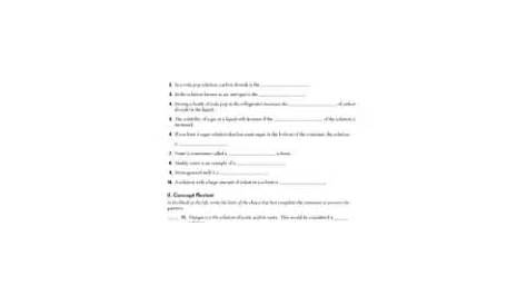 solutions colloids and suspensions worksheets