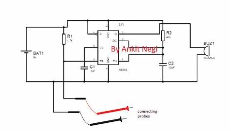 Simple Continuity Tester Circuit using IC 555 | Homemade Circuit Projects