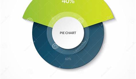 Pie Chart. Share of 40 and 60 Percent. Circle Diagram for Infographics