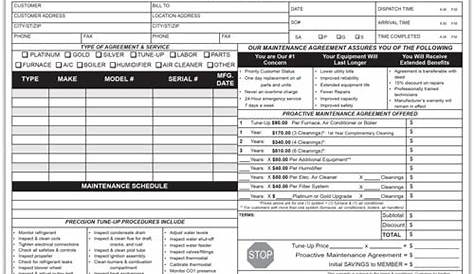 Custom HVAC Contract Form
