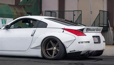 Out Of This World White Nissan 350Z Boasting Rocket Bunny Body Kit