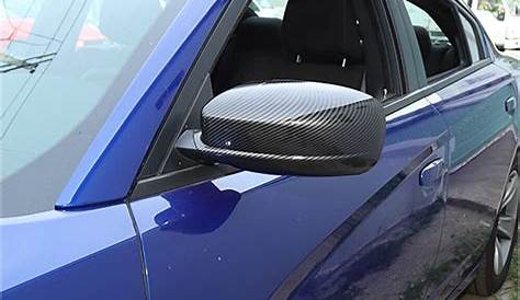 Carbon Fiber Side Door Mirror Covers Shell Cap for Dodge Charger 2010