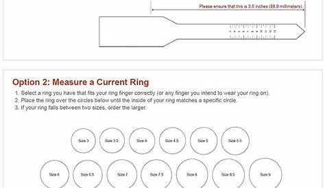 Ring Size Charts Help In A Pinch