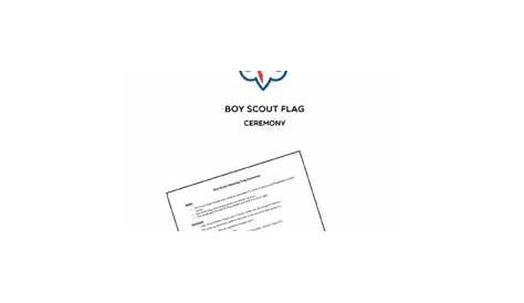 👦 Boy Scout Flag Ceremony - (PRINTABLE SCRIPT AND GUIDE)