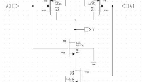 Two input NAND gate schematic. | Download Scientific Diagram