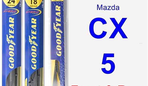 2015 Mazda CX-5 Wiper Blade Set/Kit (Front & Rear) (3 Blades) - Rear