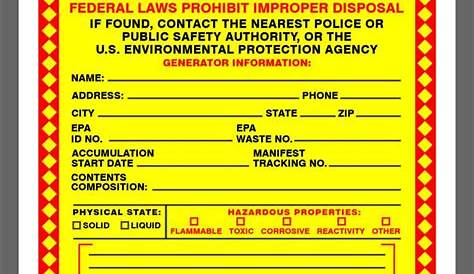 printable universal waste labels