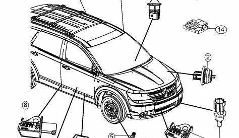 2016 Dodge Journey Sensor. Acceleration, impact. Front - 56038950AA