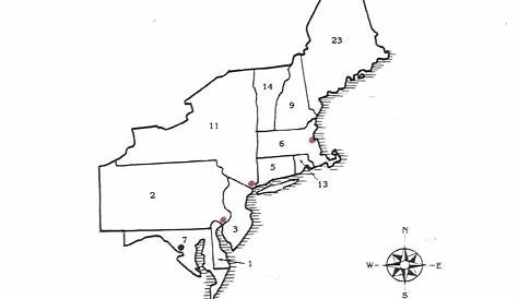 northeast blank map