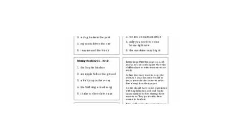 Editing Sentences Worksheet for 1st - 2nd Grade | Lesson Planet
