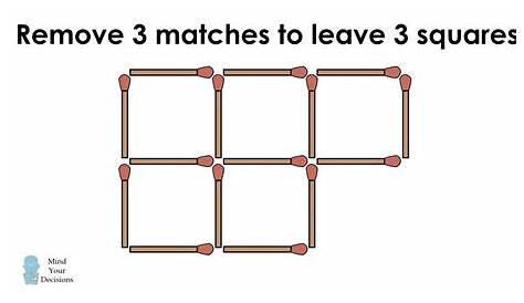 matchstick puzzles worksheet